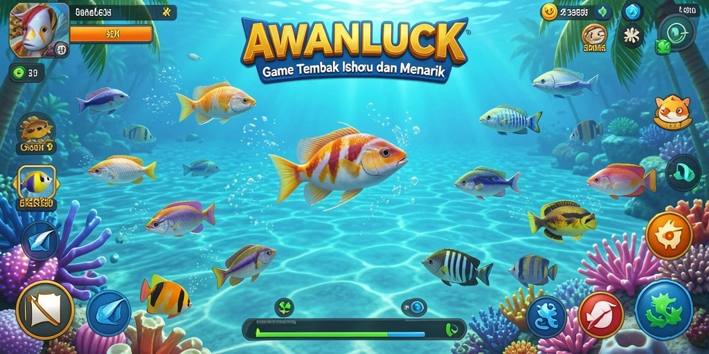Tampilan gameplay AWANLUCK yang seru dan penuh warna.