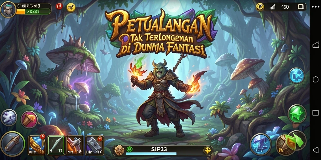 Tampilan gameplay petualangan seru dalam SIP33.